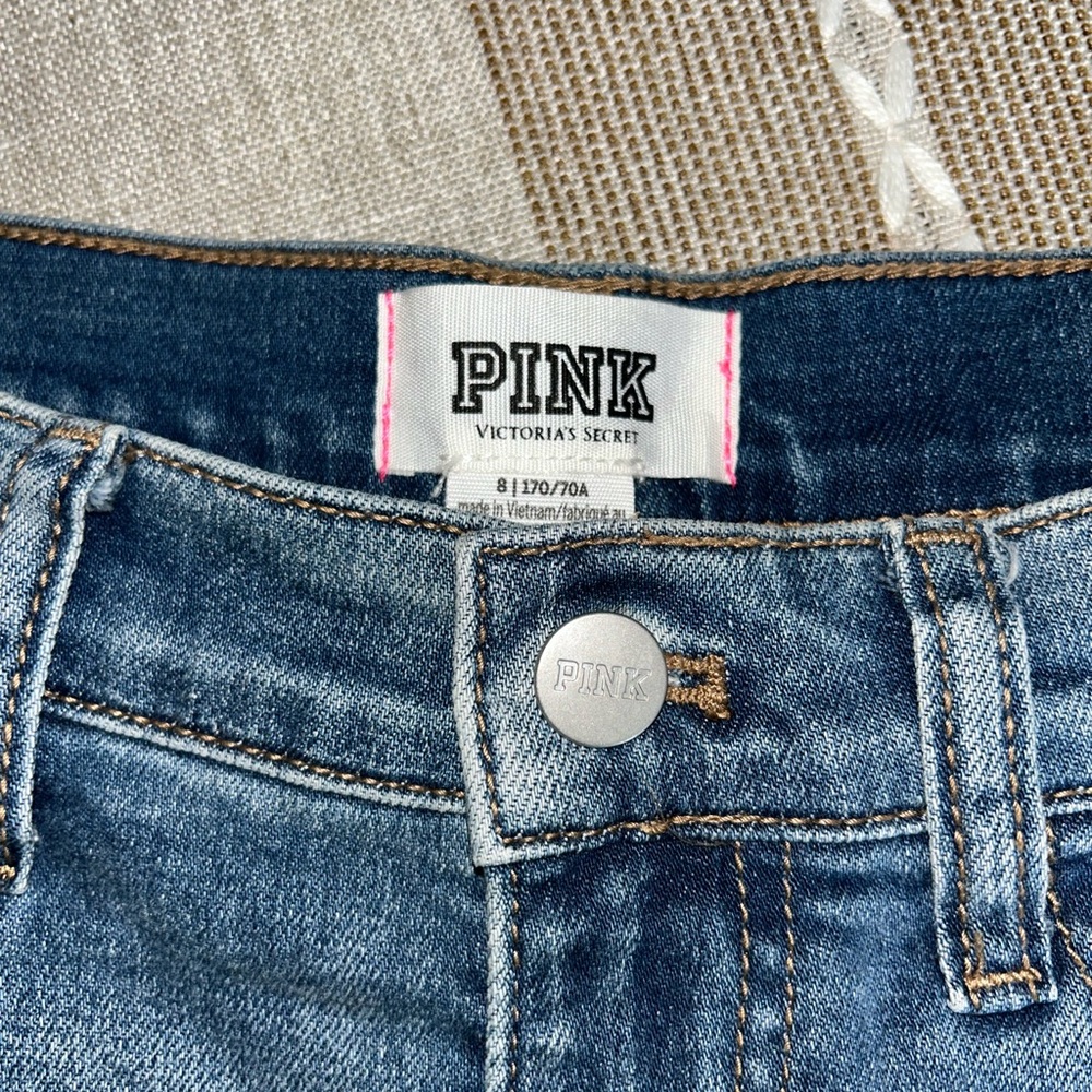 PINK high waisted jean shorts - Picture 2 of 6